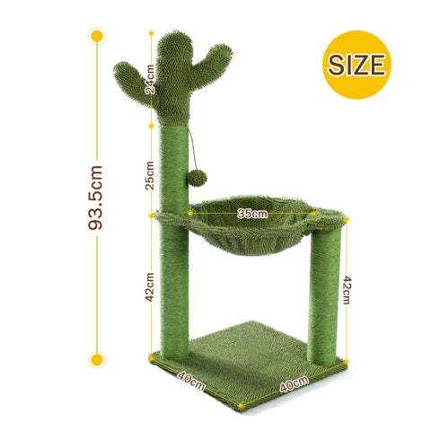Extra Large Cat Cactus Scratching Post and Bed